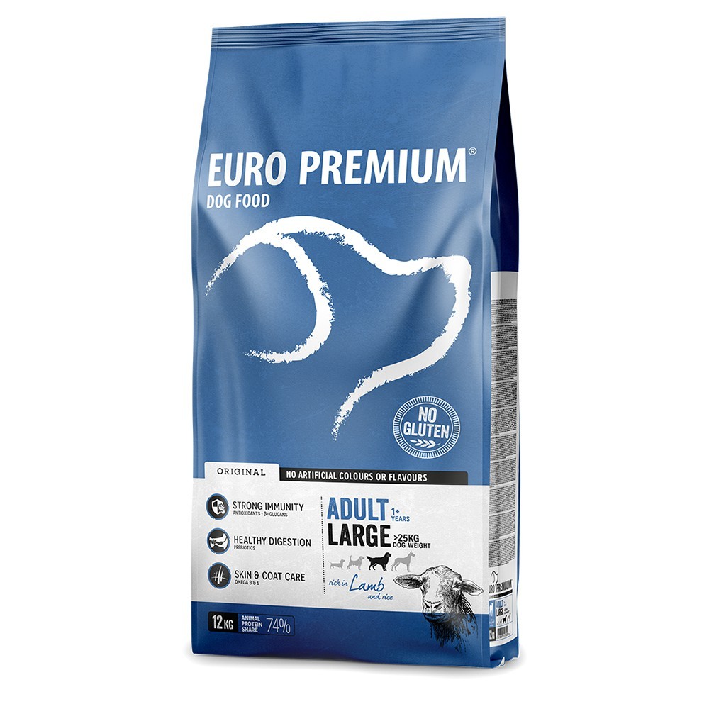 EuroPremium LARGE ADULT με Αρνί 12Kg