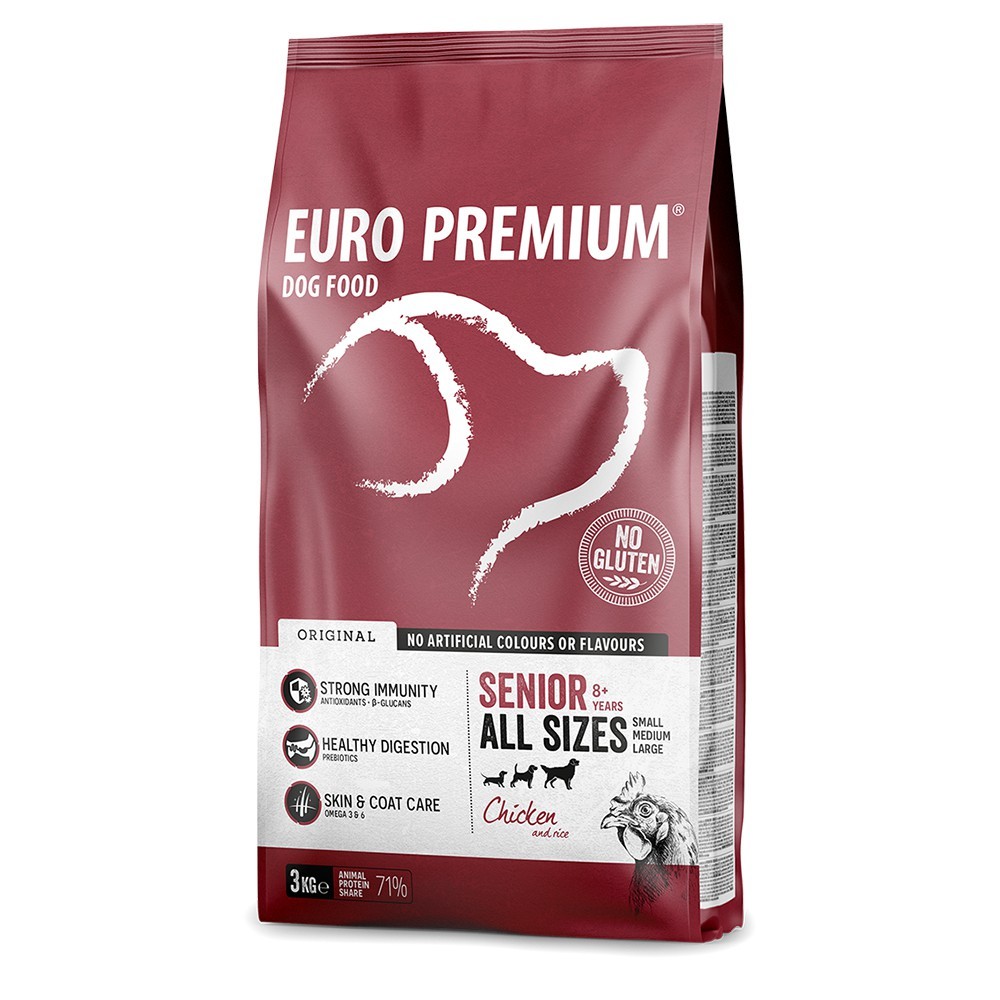 EuroPremium SENIOR με Κοτόπουλο 3Kg