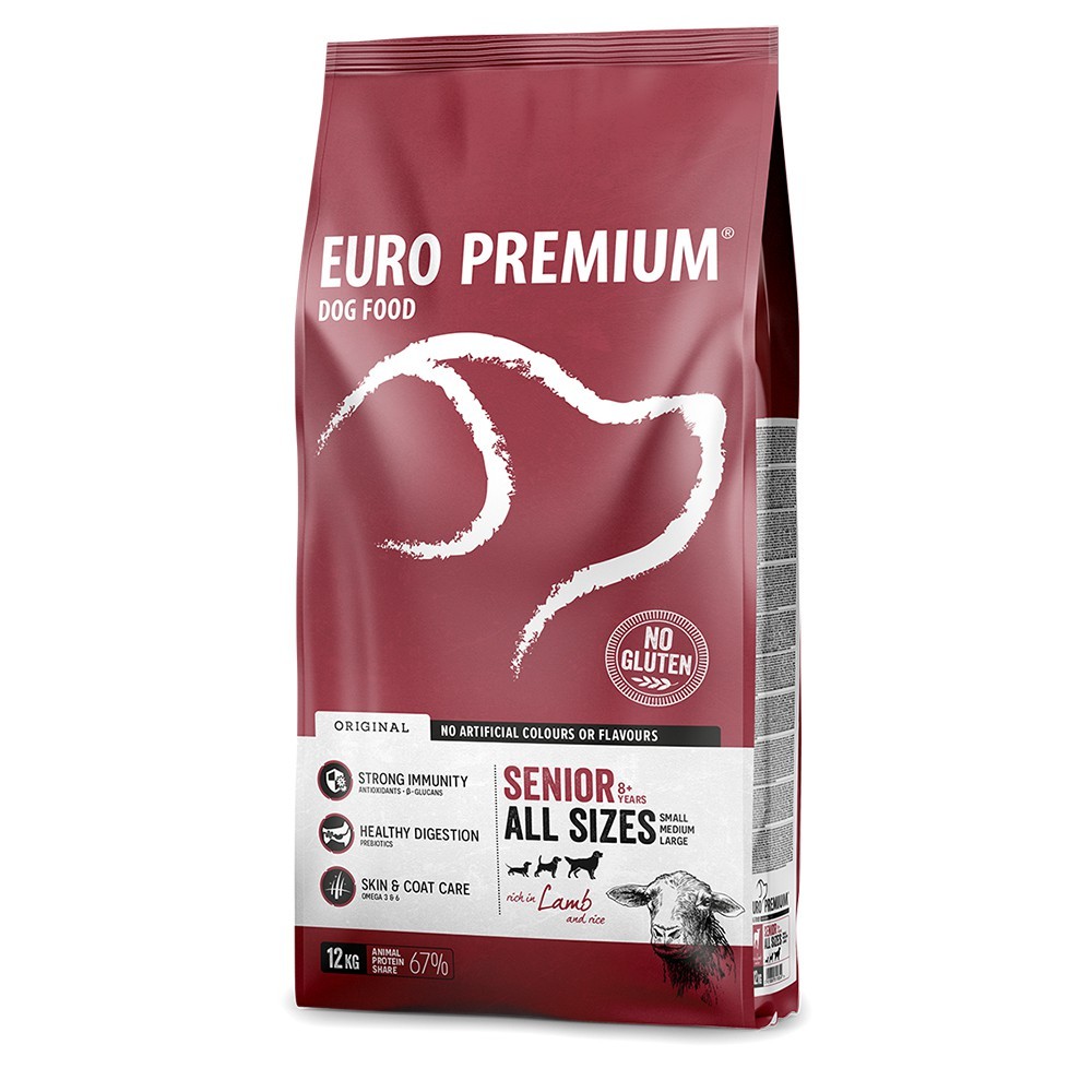 EuroPremium SENIOR ALL SIZES με Αρνί 12Kg