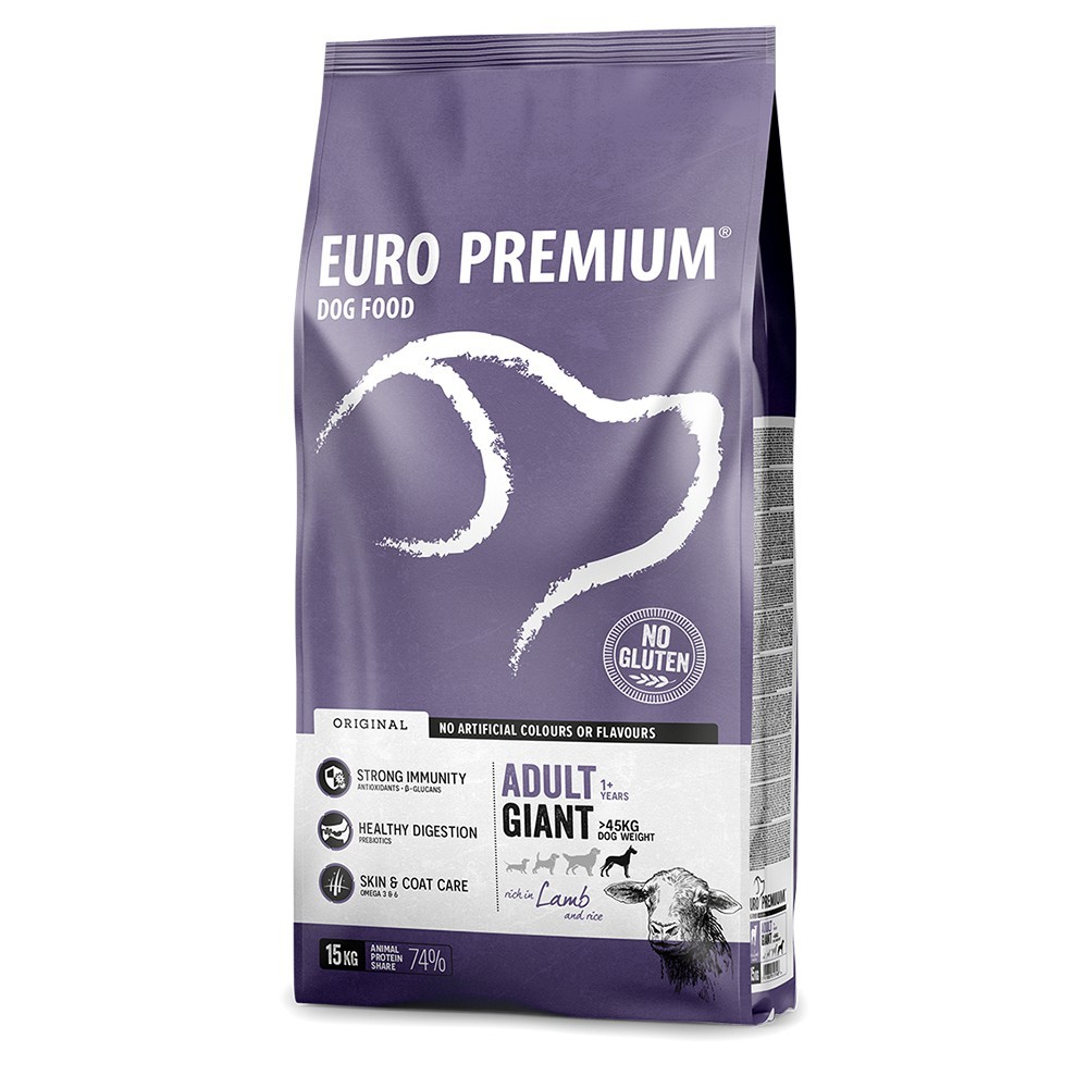 EuroPremium GIANT ADULT με Αρνί 15Kg