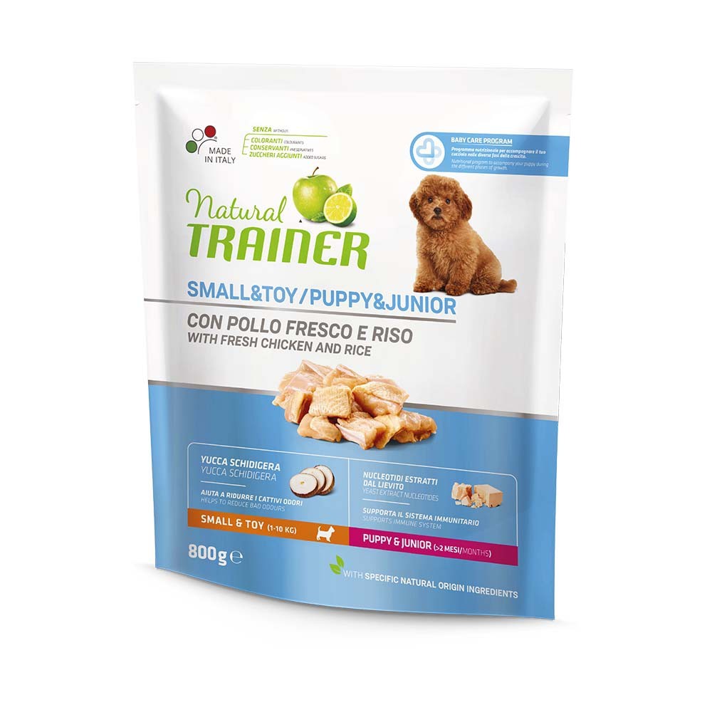 NATURAL TRAINER SMALL & TOY/ PUPPY & JUNIOR με Κοτόπουλο 800gr