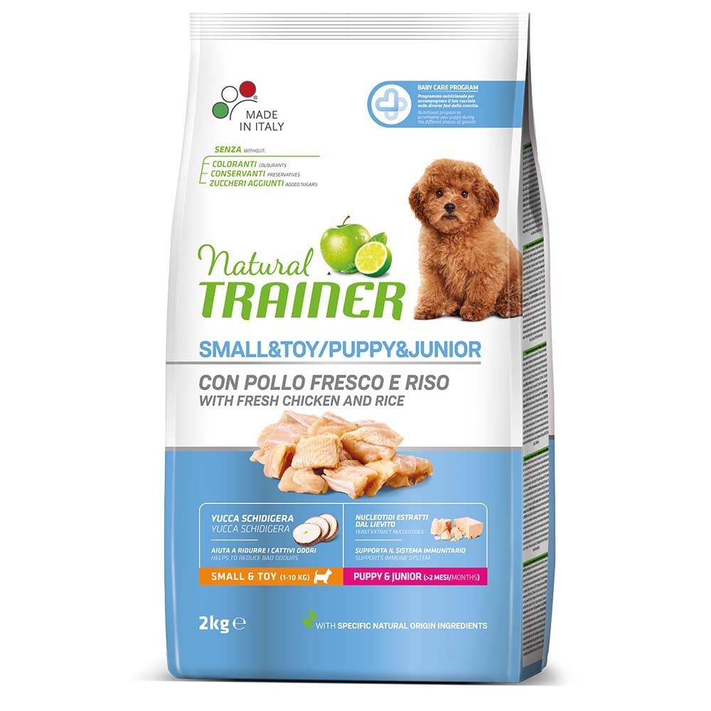 NATURAL TRAINER SMALL & TOY/ PUPPY & JUNIOR με Κοτόπουλο 2kg