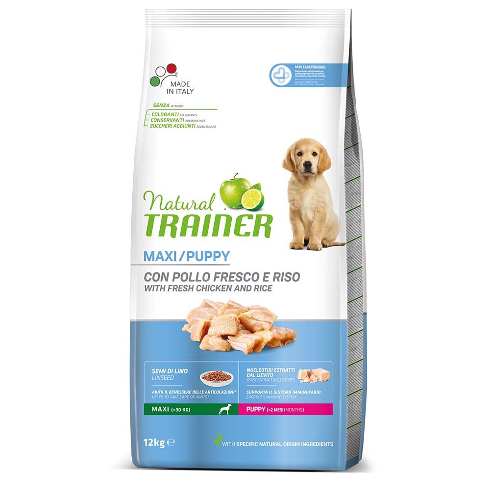 NATURAL TRAINER MAXI PUPPY με Κοτόπουλο 12kg