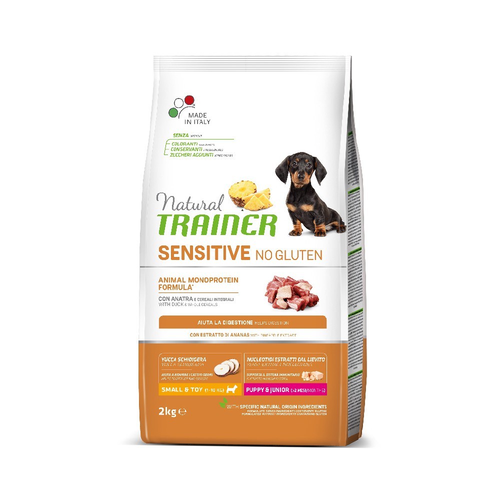 NATURAL TRAINER SENSITIVE PUPPY & JUNIOR ΜΙΝΙ (NO GLUTEN) με Πάπια 2kg