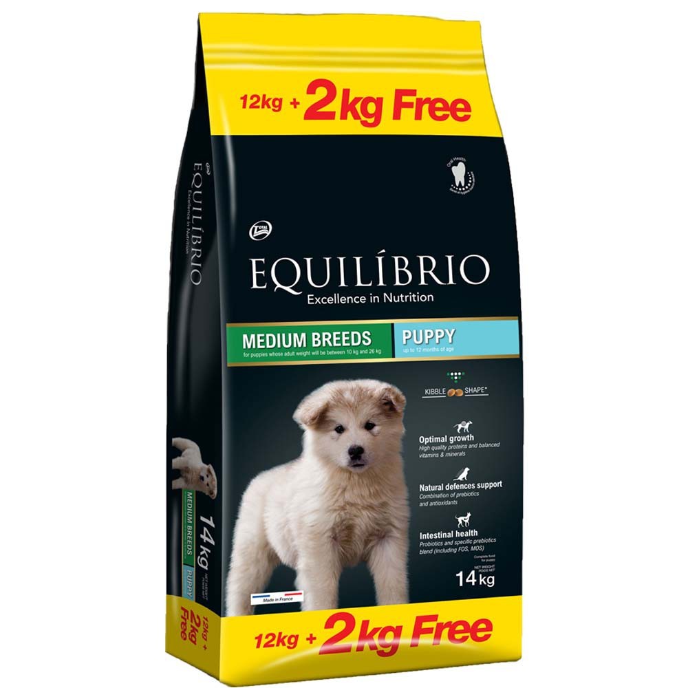 Equilibrio Puppy Medium Breed με Κοτόπουλο 12kg