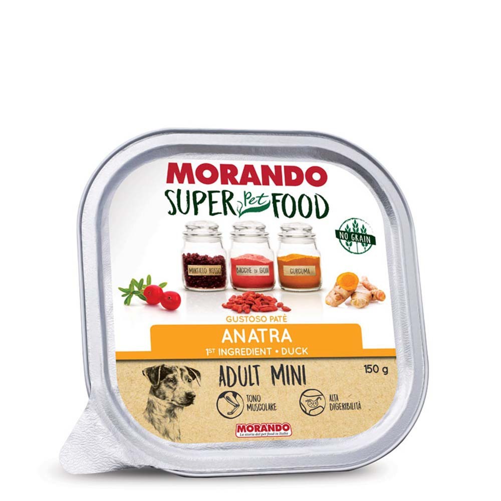 Morando Super Food Dog Adult Mini Πατέ Πάπια 150gr