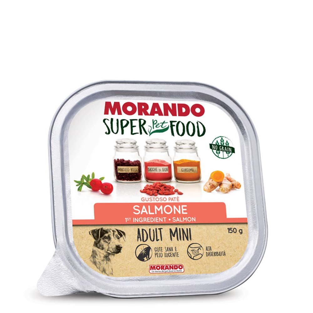 Morando Super Food Dog Adult Mini Πατέ Σολομός 150gr