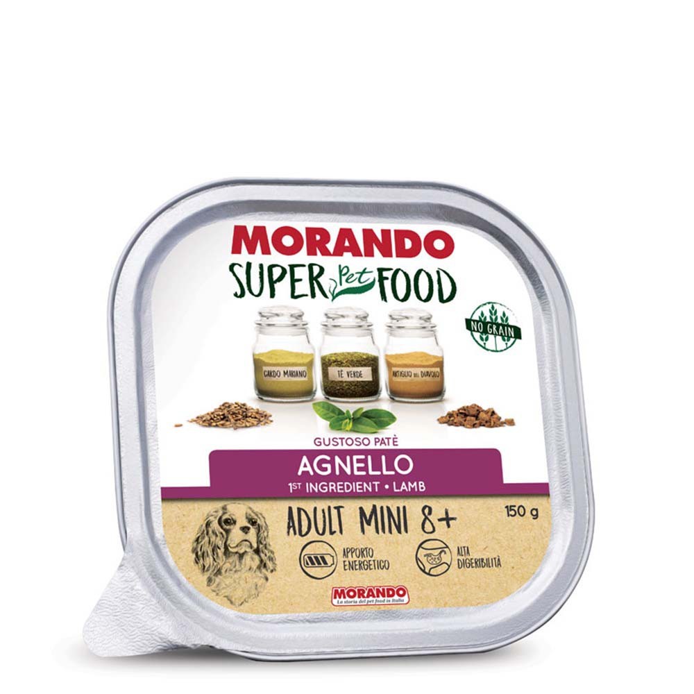 Morando Super Food Dog Mini 8+ Πατέ Αρνί 150gr