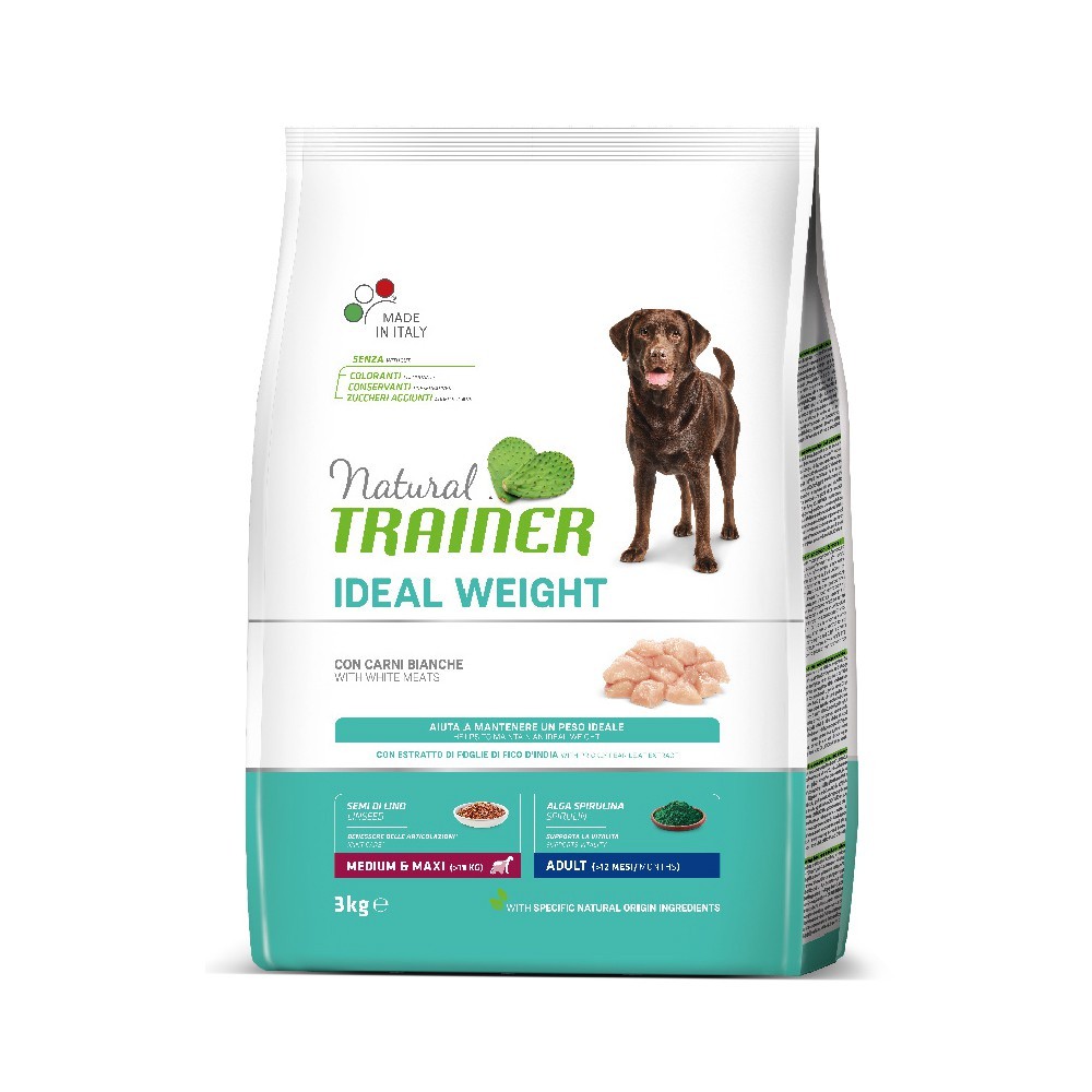 NATURAL TRAINER IDEAL WEIGHT MEDIUM & MAXI/ ADULT με Λευκά κρέατα 3kg