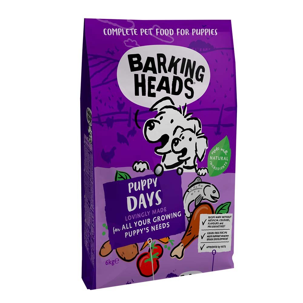 BARKING HEADS PUPPY DAYS με Κοτόπουλο και Σολομό 6kg