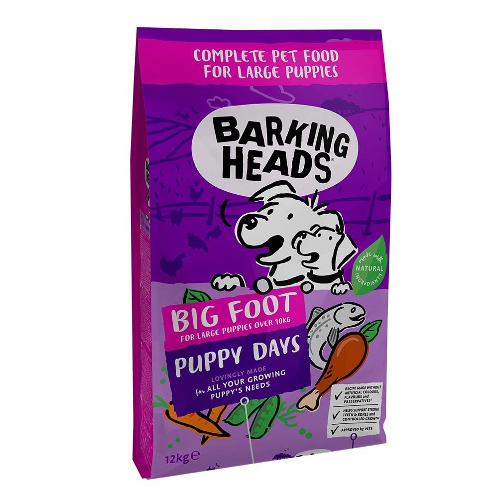 BARKING HEADS PUPPY DAYS με Κοτόπουλο, Σολομό και Πέστροφα 12kg