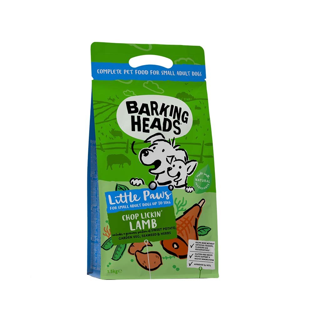 BARKING HEADS LITTLE PAWS SMALL/ ADULT CHOP LICKIN' LAMB με Αρνί 1,5kg