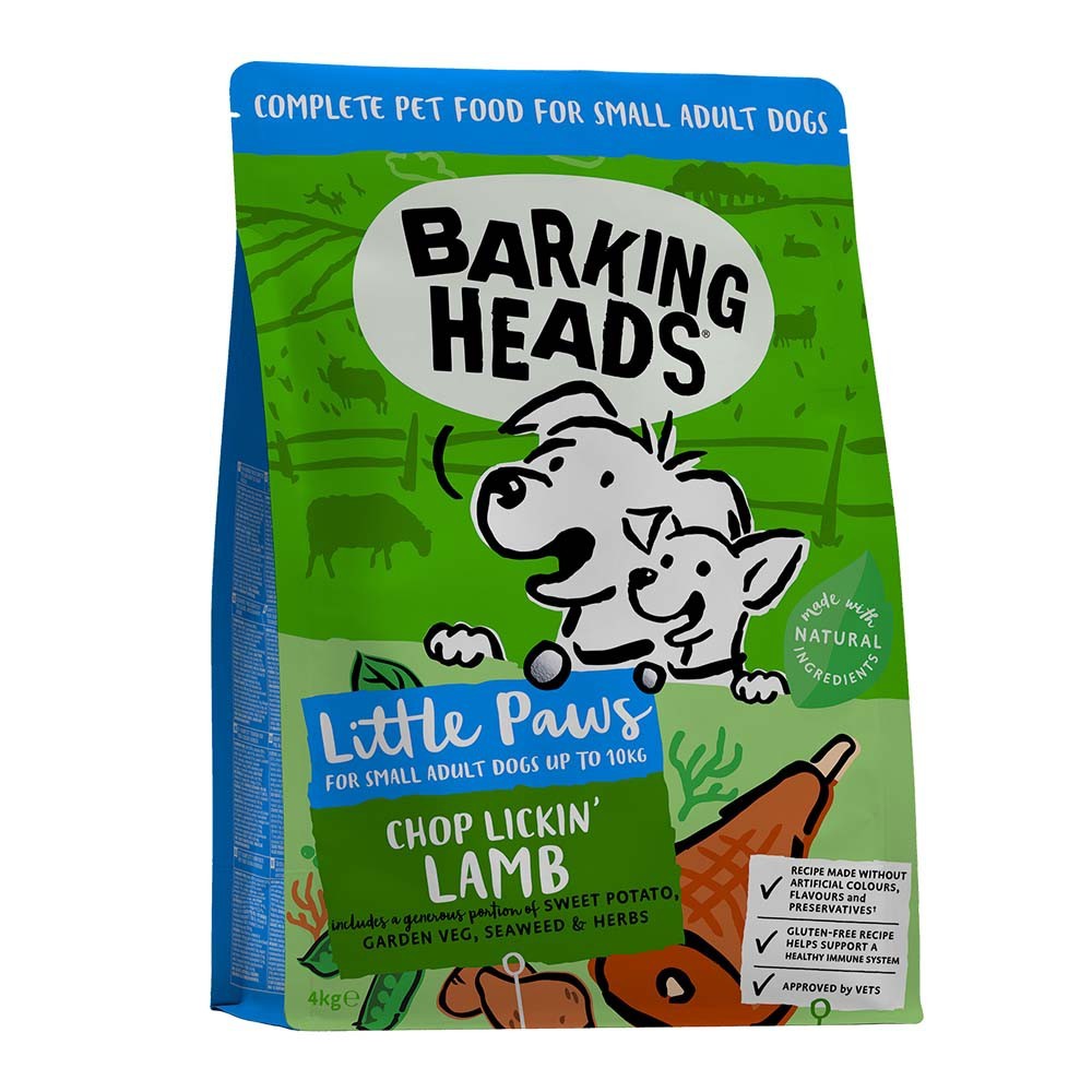 BARKING HEADS LITTLE PAWS SMALL/ ADULT CHOP LICKIN' LAMB με Αρνί 4kg