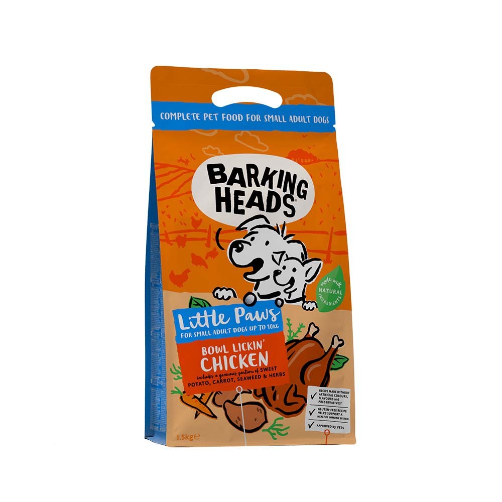 BARKING HEADS LITTLE PAWS SMALL/ ADULT BOWL LICKIN' CHICKEN με Kοτόπουλο 1,5kg