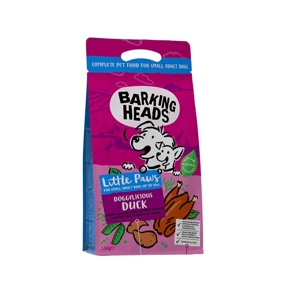 BARKING HEADS LITTLE PAWS SMALL/ ADULT DOGGYLICIOUS DUCK με Πάπια και πέστροφα 1,5kg