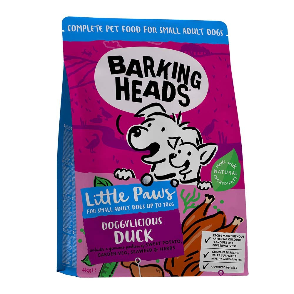 BARKING HEADS LITTLE PAWS SMALL/ ADULT DOGGYLICIOUS DUCK με Πάπια και πέστροφα 4kg