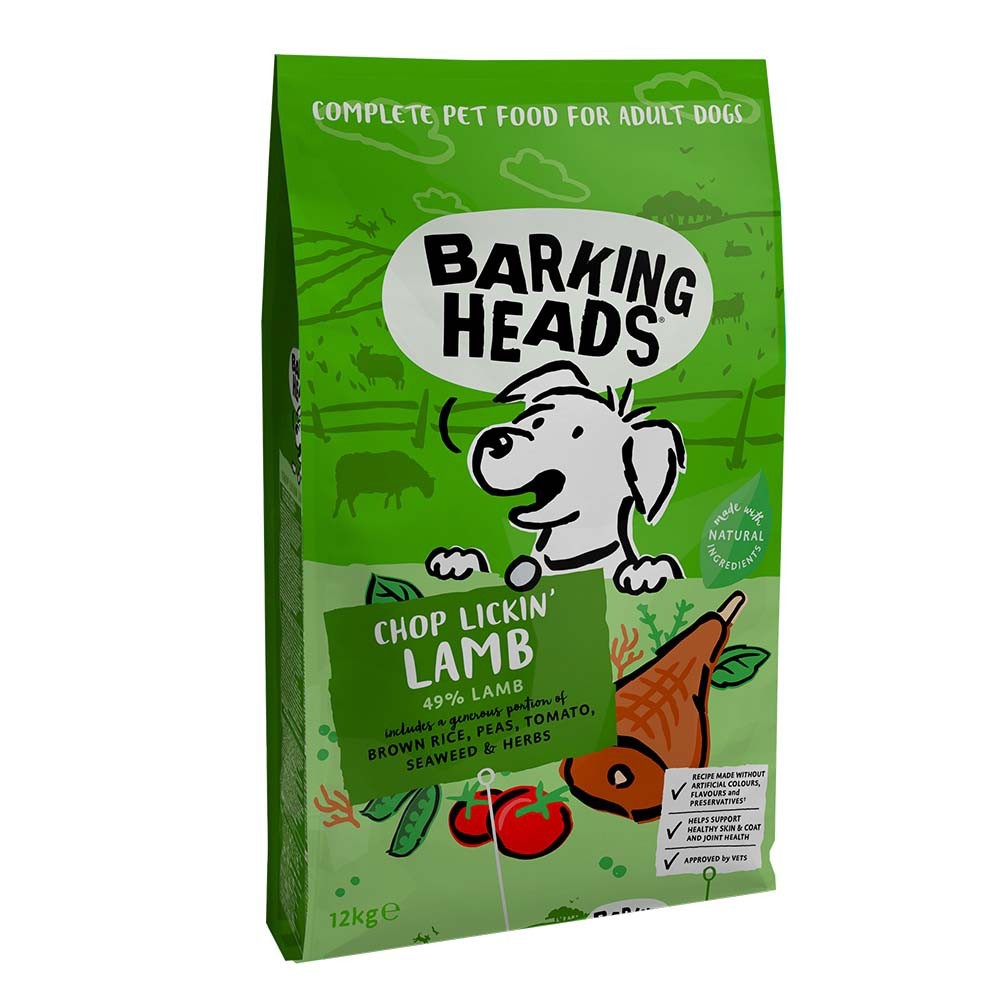 BARKING HEADS ALL BREEDS/ ADULT CHOP LICKIN' LAMB με Αρνί 12kg