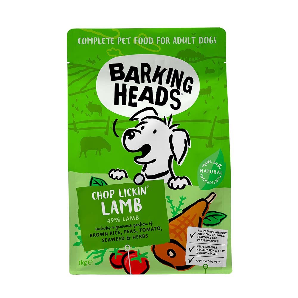 BARKING HEADS ALL BREEDS/ ADULT CHOP LICKIN' LAMB με Αρνί 1kg