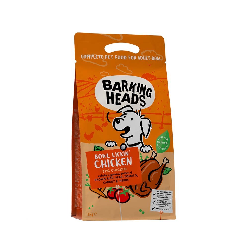 BARKING HEADS ALL BREEDS/ ADULT BOWL LICKIN' CHICKEN με Kοτόπουλο 2kg