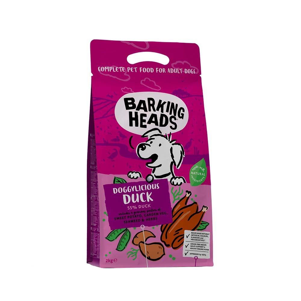 BARKING HEADS ALL BREEDS/ ADULT DOGGYLICIOUS DUCK με Πάπια 2kg