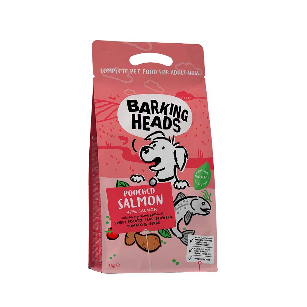 BARKING HEADS ALL BREEDS/ ADULT POOCHED SALMON με Σολομό 2kg