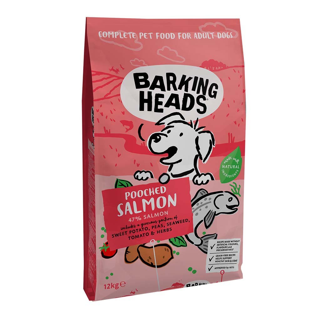 BARKING HEADS ALL BREEDS/ ADULT POOCHED SALMON με Σολομό 12kg