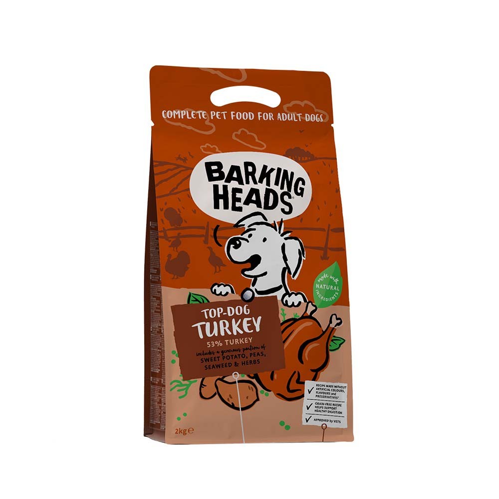 BARKING HEADS ALL BREEDS/ ADULT TOP DOG TURKEY με Γαλοπούλα 2kg