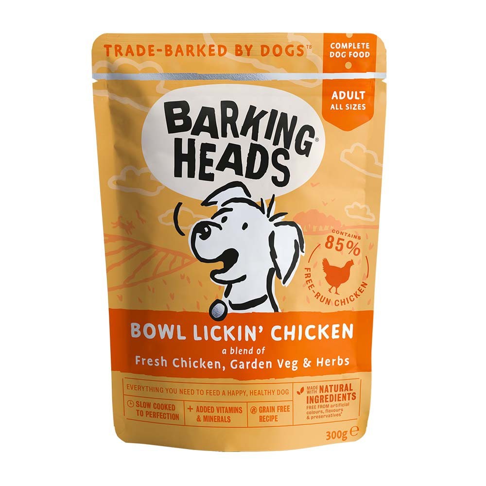 BARKING HEADS WET FOOD ADULT BOWL LICHIN' CHICKEN (grain free) με Κοτόπουλο 300gr