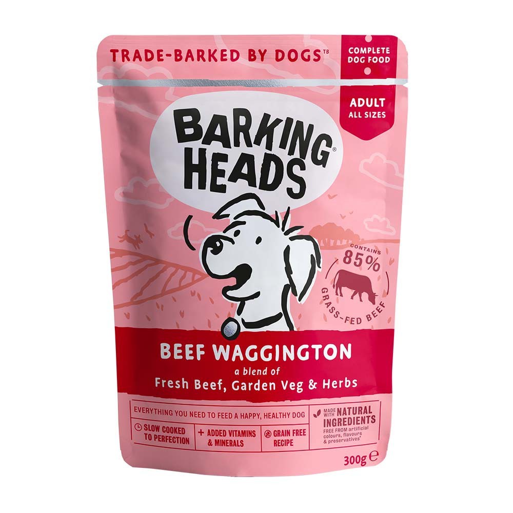 BARKING HEADS WET FOOD ADULT BEEF WAGGINGTON (grain free) με Μοσχάρι 300gr