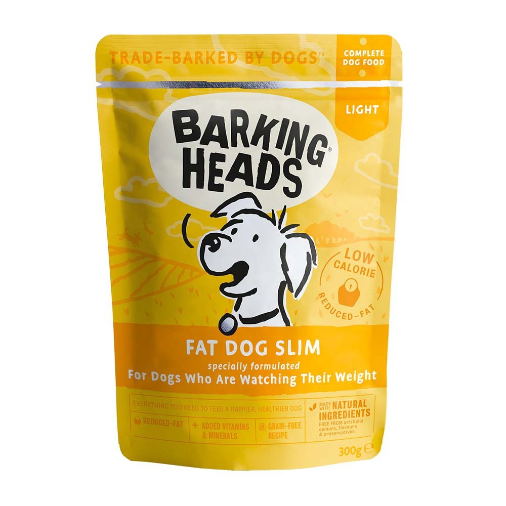 BARKING HEADS WET FOOD POUCH FAT DOG SLIM LIGHT (grain free) με Κοτόπουλο 300gr