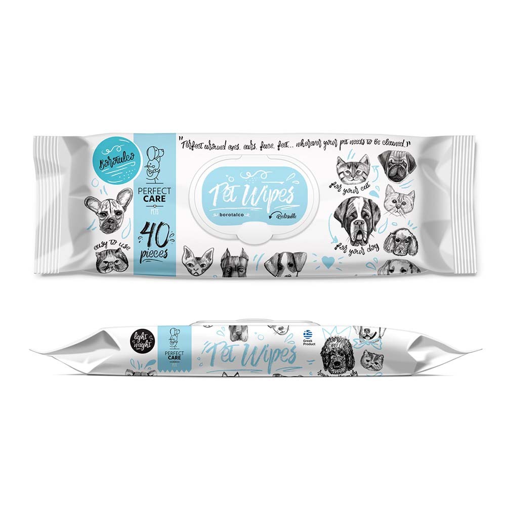 PERFECT CARE PET WIPES BOROTALCO (40 μαντ.)