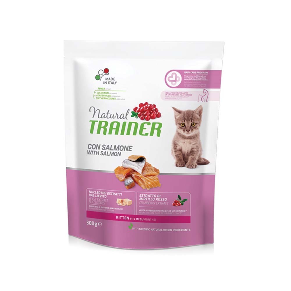 NATURAL TRAINER CAT KITTEN Ξηρά τροφή για γατάκια έως τον 6ο μήνα ζωής με Σολομό 300gr