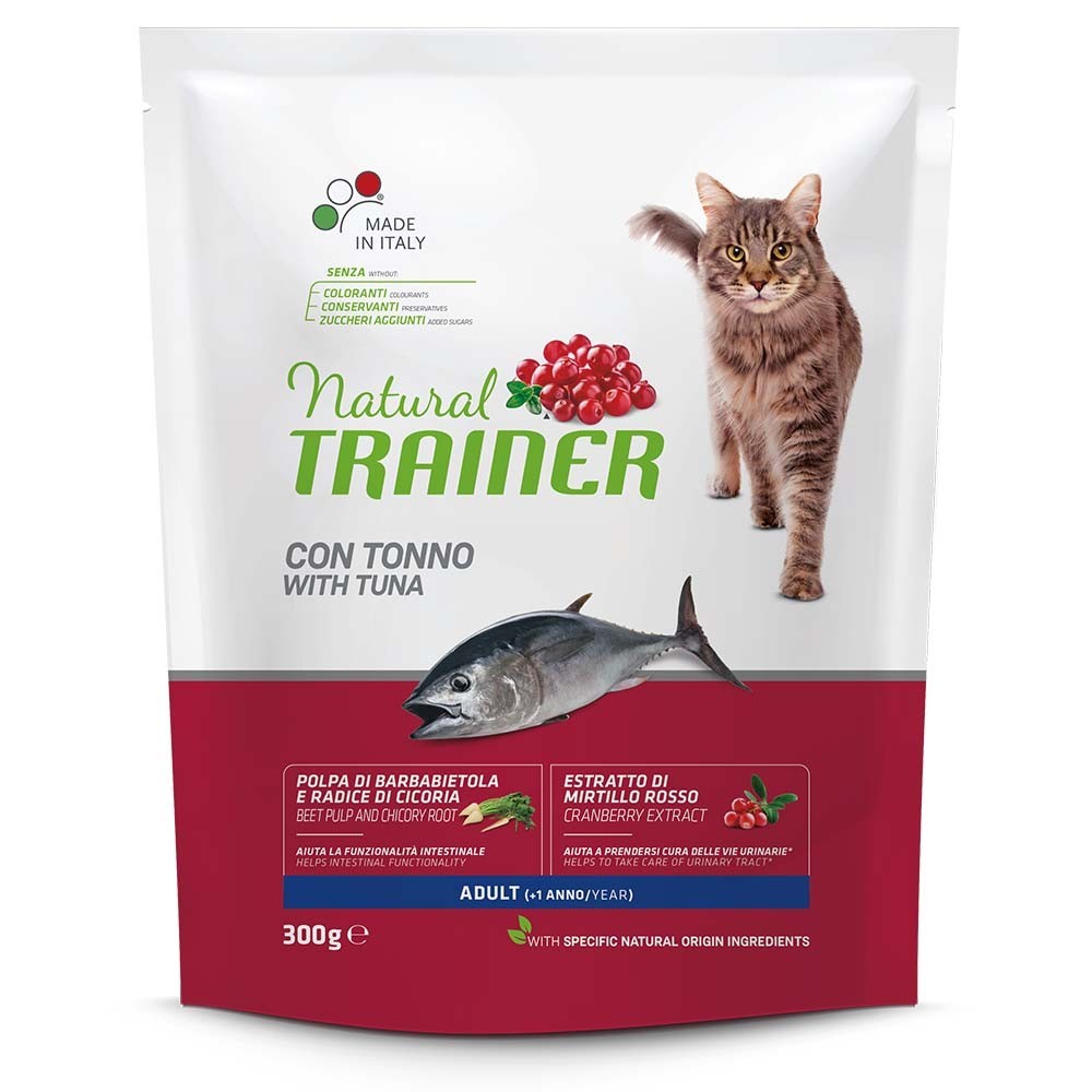 NATURAL TRAINER CAT ADULT Ξηρά τροφή για ενήλικες γάτες με Τόνο 300gr