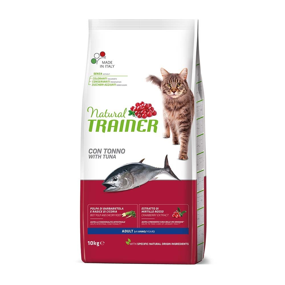 NATURAL TRAINER CAT ADULT Ξηρά τροφή για ενήλικες γάτες με Τόνο 10kg