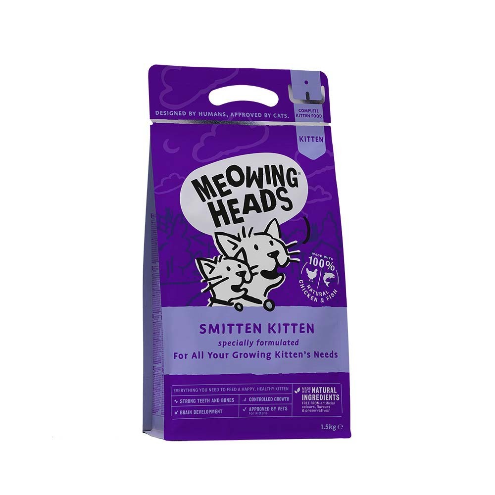 Meowing Heads Smitten Kitten Ξηρά τροφή για γατάκια με Κοτόπουλο 450gr