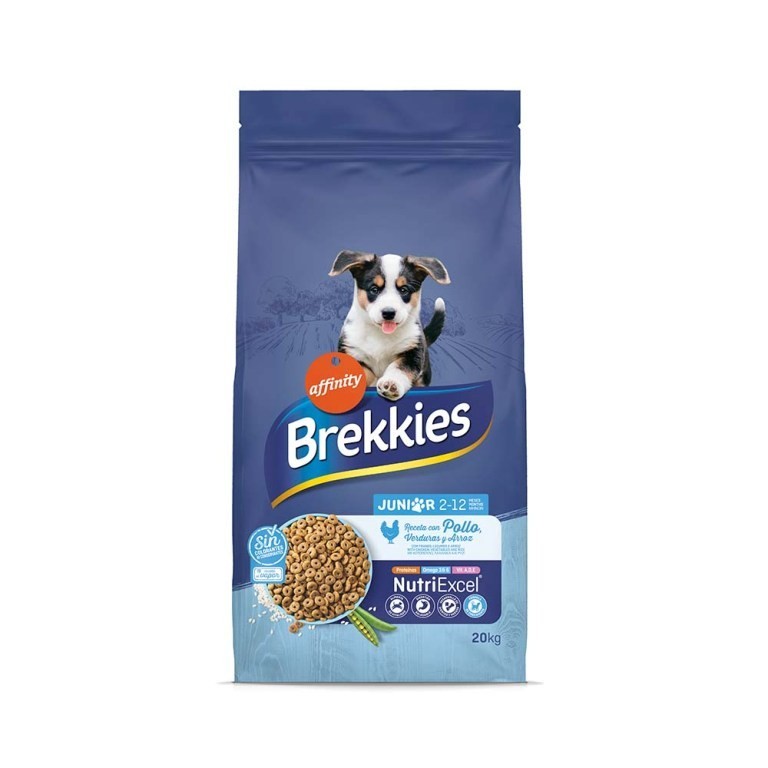 BREKKIES DOG JUNIOR ORIGINAL για κουτάβια με Κοτόπουλο και λαχανικά 20kg