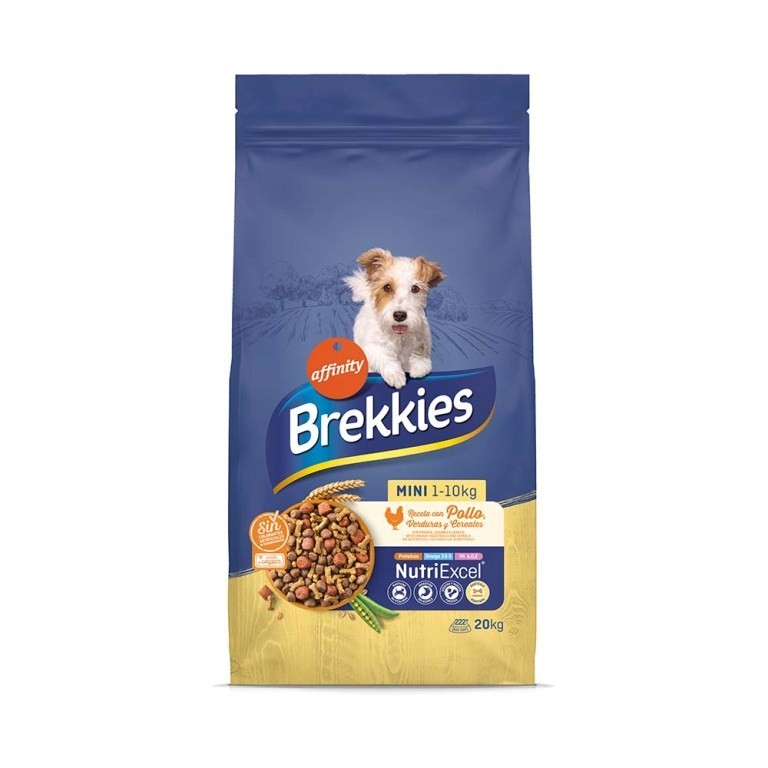 BREKKIES DOG MINI για ενήλικους μικρόσωμους σκύλους με Κοτόπουλο, λαχανικά και δημητριακά 20kg