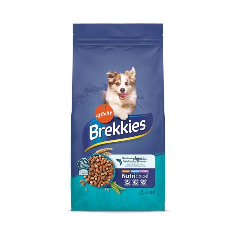 BREKKIES DOG ADULT MIX FISH για ενήλικους σκύλους με Σολομό 20kg