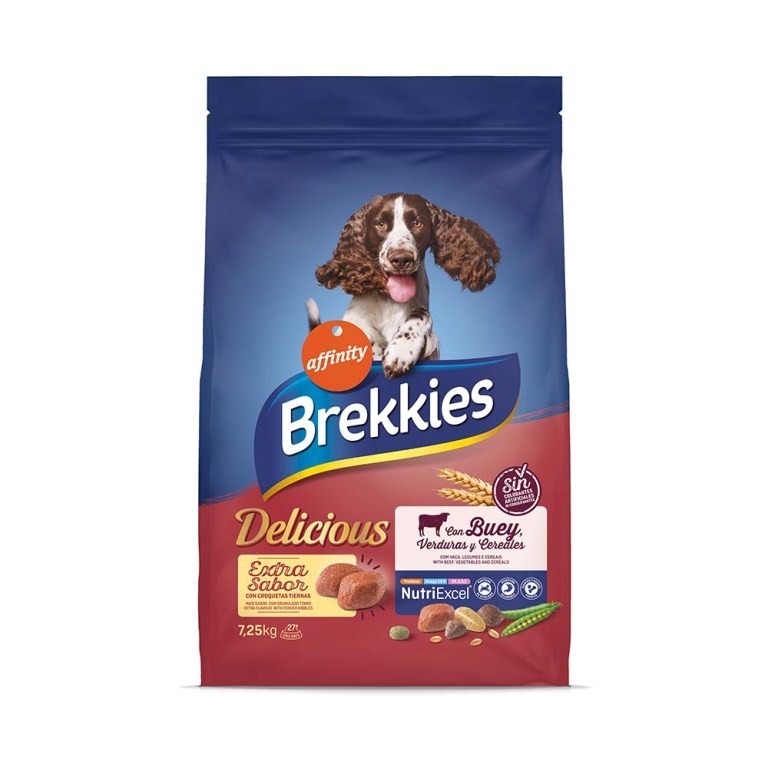 BREKKIES DOG ADULT DELICIOUS BEEF για ενήλικους σκύλους με Μοσχάρι 7,25kg