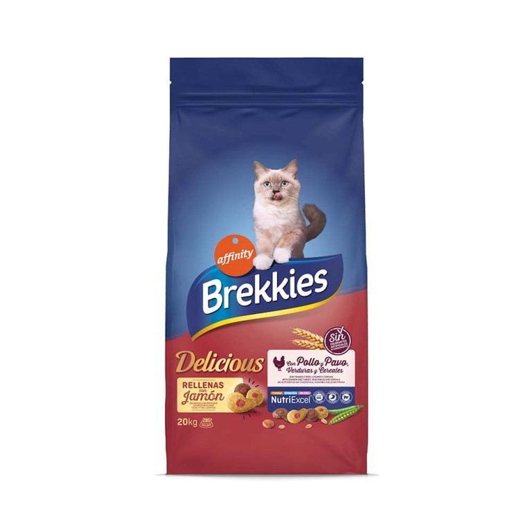 BREKKIES CAT ADULT DELICE MEAT για ενήλικες γάτες με κρέας 20kg