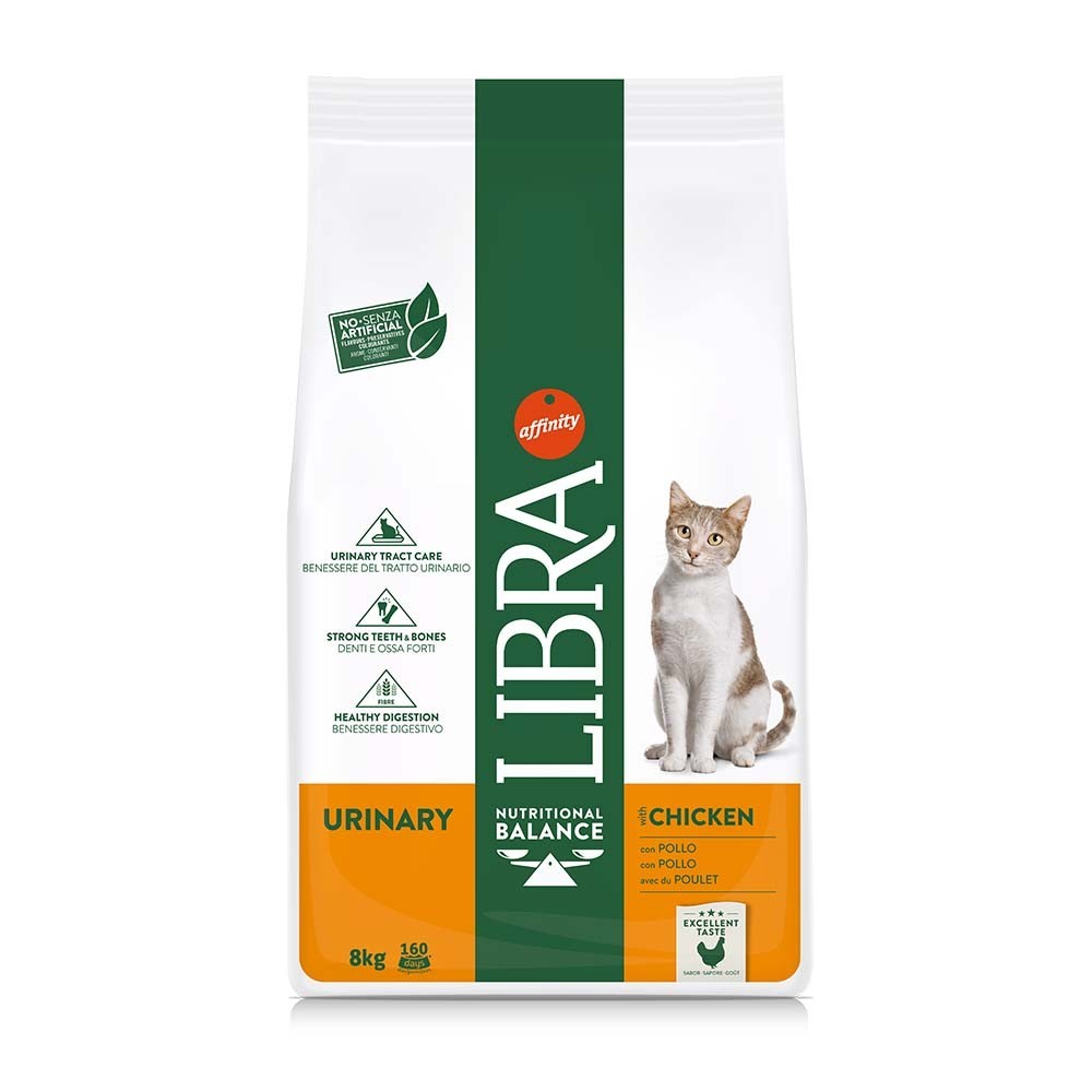 LIBRA CAT ADULT URINARY Ξηρά τροφή για ενήλικες γάτες με ευαισθησία στο ουροποιητικό σύστημα 8kg