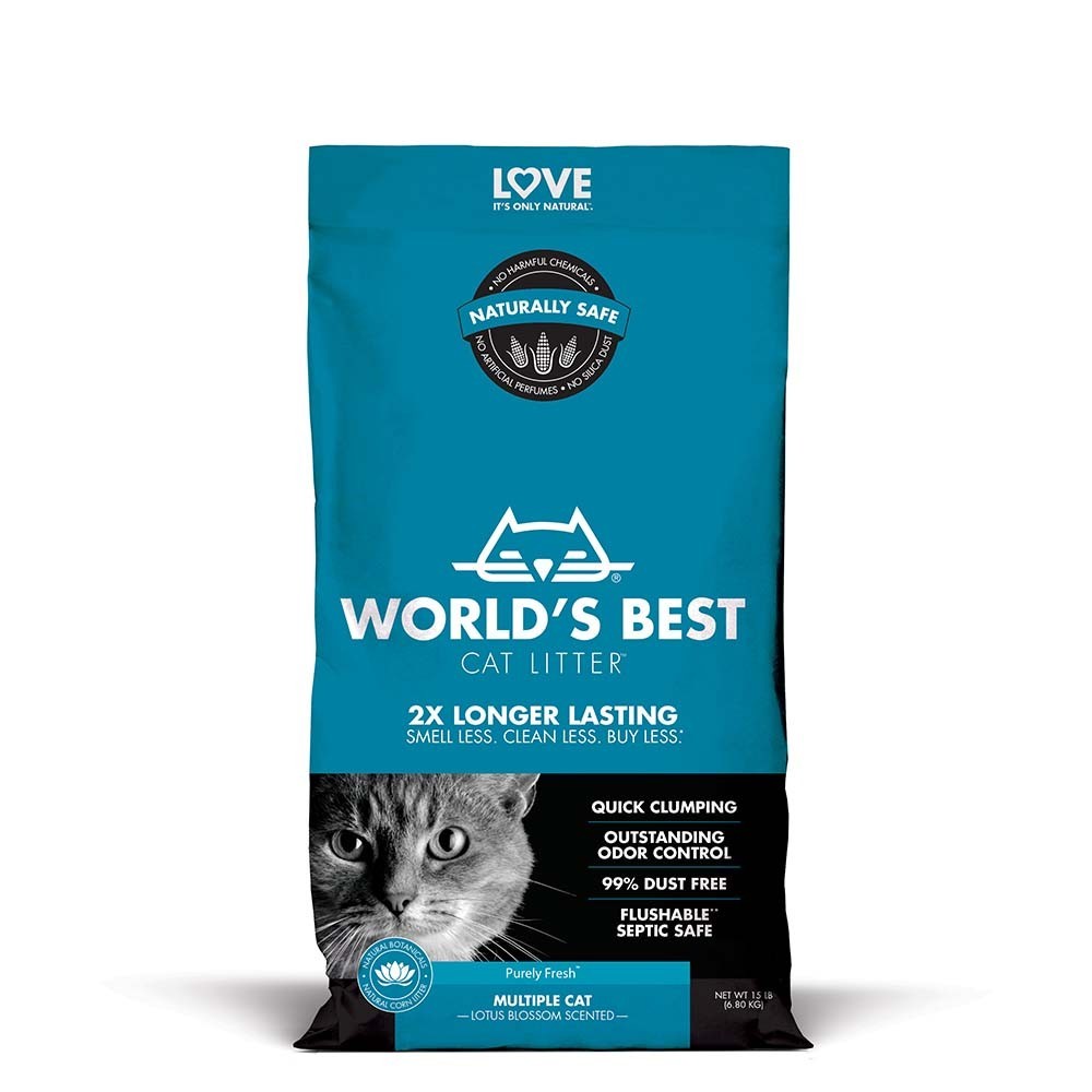 World's Best Cat Litter Multiple Cat με άρωμα Λωτού Σειρά άμμου γάτας Original 6,35kg