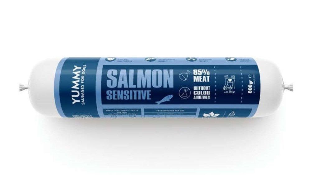 Nature's Food Yummy Salmon Sensitive Σαλάμι Σκύλου με Σολομό 800gr