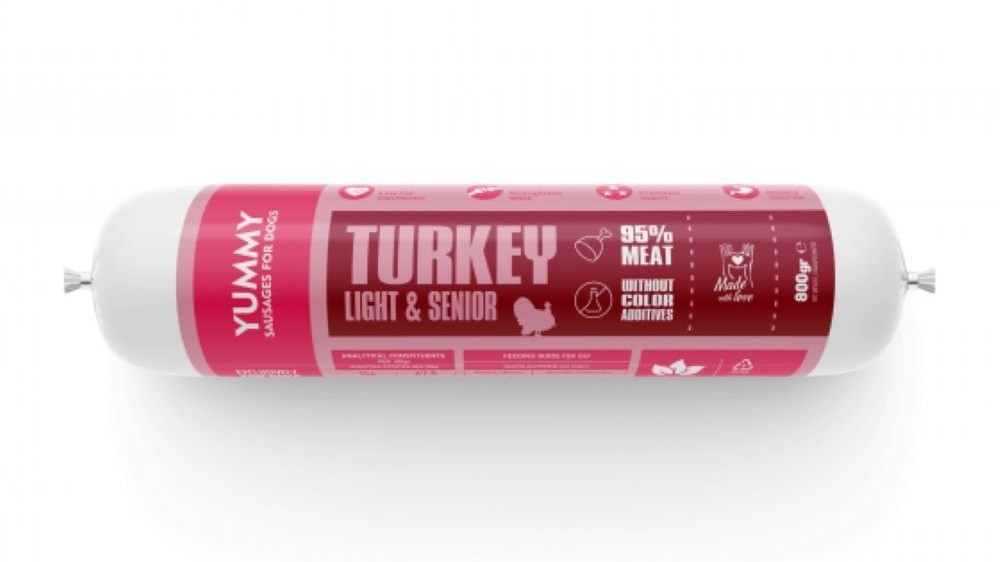 Nature's Food Yummy Turkey Light & Senior Σαλάμι Σκύλου Διαίτης με Γαλοπούλα 800gr
