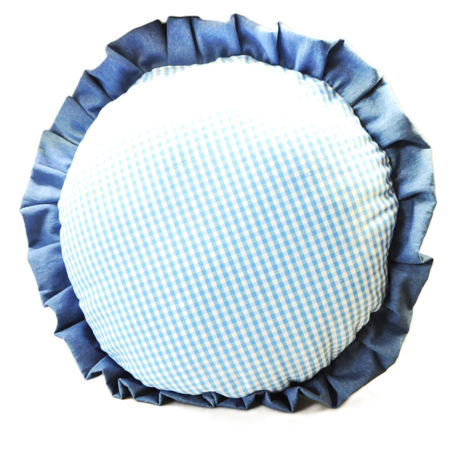 Country pillow blue cart 02
