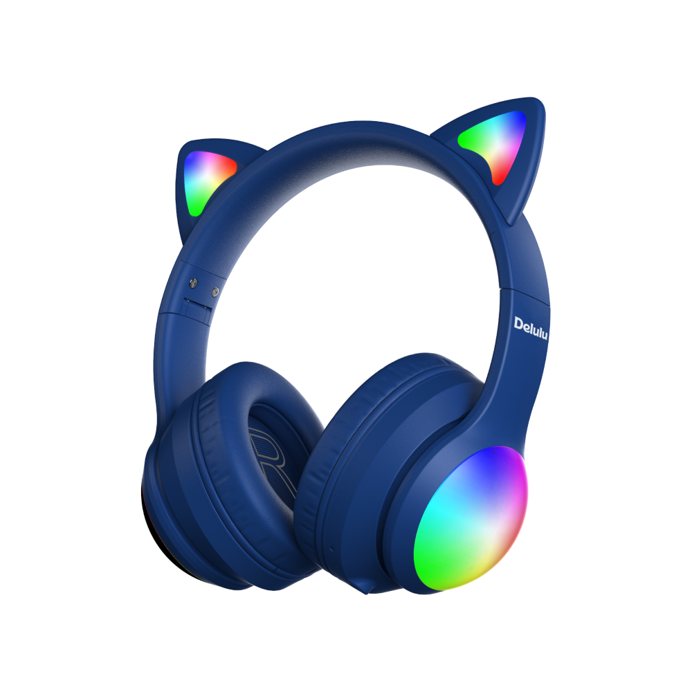 Kiddoboo Delulu Bluetooth Headphones DiscoBeats Blue