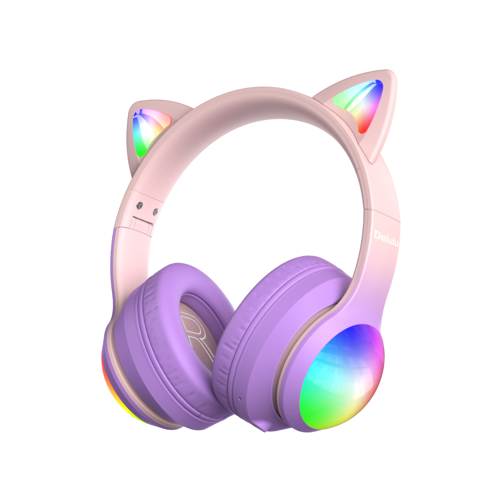 Kiddoboo Delulu Bluetooth Headphones DiscoBeats Pink