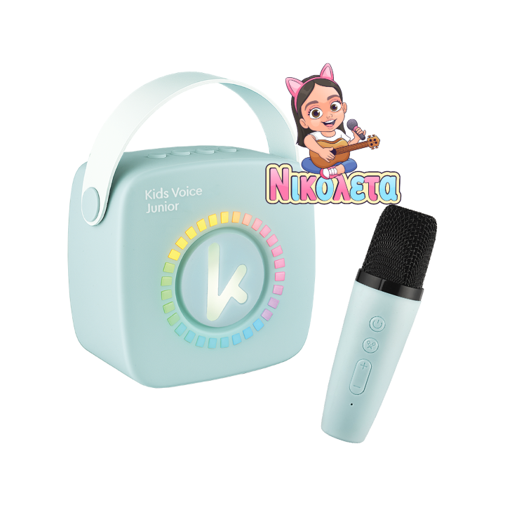 Kiddoboo mini Karaoke Speaker & Mic Blue + NikoletaTV
