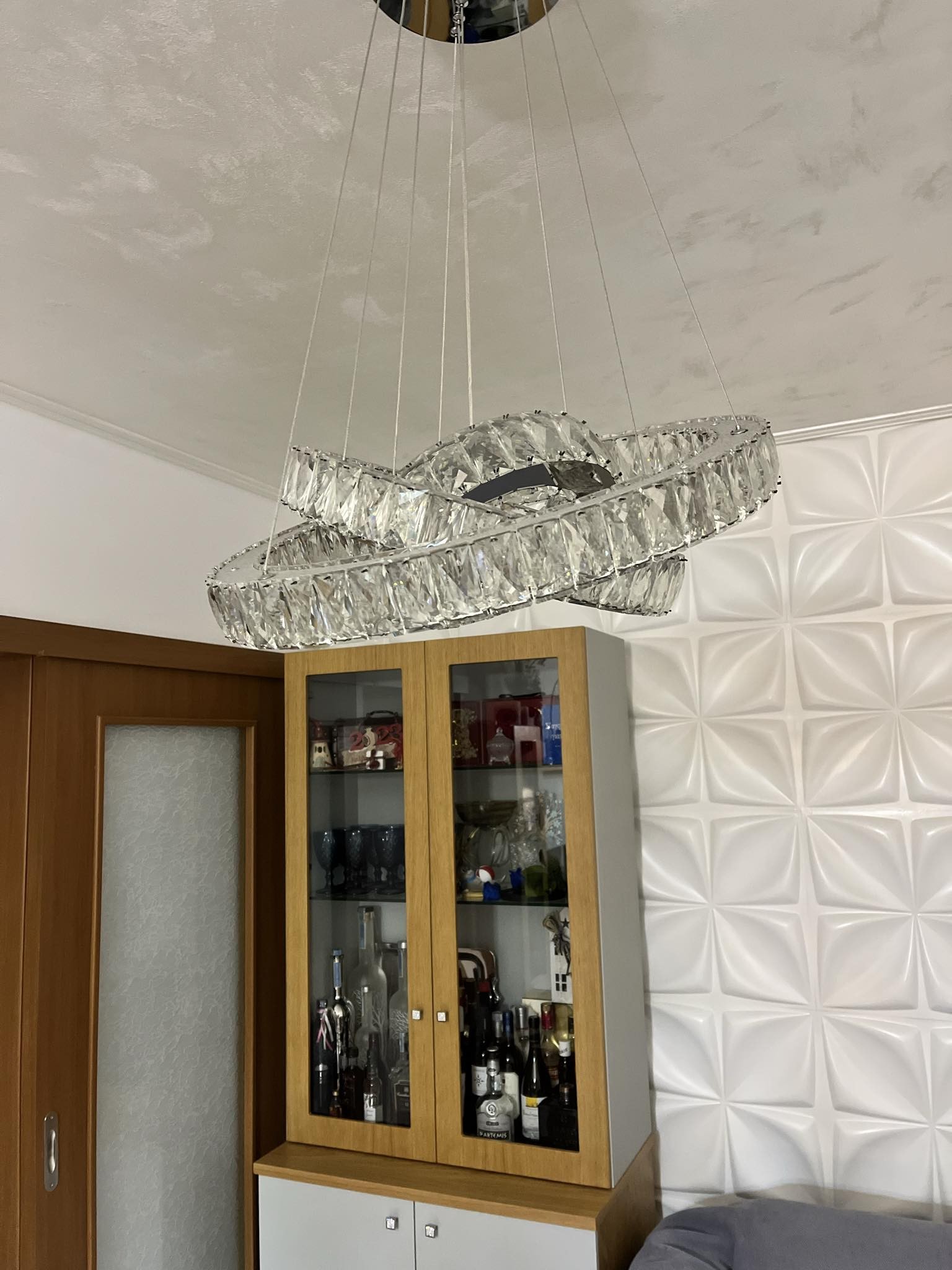 LED κρεμαστό φωτιστικό "crystal ring"