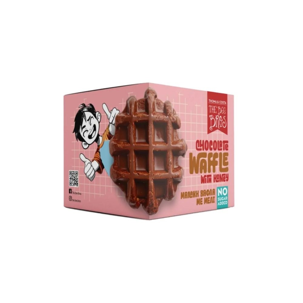 Βάφλα Σοκολάτας Με Μέλι Χωρίς Ζάχαρη The Bee Bros 120gr (4τεμ)